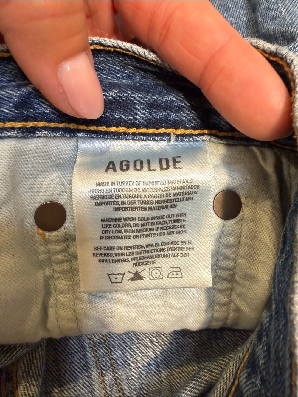 Agolde Riley High-Rise Straight Crop Jeans in Frequency Size 25 - Picture 5 of 10